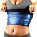 SDKSEOM Sweat Waist Trimmer Sauna Belt for Women Workout Loss Belly Fat Plus Size Small-Medium Upgrade Blue