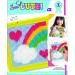 Colorbok 61904 Rainbow Learn to Sew Needlepoint Kit, 6-Inch by 6-Inch, Yellow Frame 1 PACK