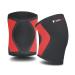 WODFitters Compression Knee Sleeves Pair - 5 mm Neoprene Athletic Knee Brace Patella Support for Weight and Powerlifting Arthritis ACL Meniscus Tear Joint Pain Relief Fit Recovery Running Sports Black / Red Extra Small