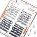 Lash Clusters Individual Lashes 288 Clusters False Eyelash 10-40D Crislahes Clusters Extensions Individual Lashes Cluster DIY Eyelash Extensions at Home (Mix8-16mm 10-40D Curl-D)