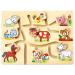 Bino World of Toys assignment game "Do you find the right head "Toys for children from 10 months children's toys (game for children topic: farm promotion of motor skills & creativity) multicolored