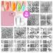 Morovan Nail Stamper Kit 12pcs Nail Stamping Plate 1 Clear Silicone Nail Stamper 2 Nail Scraper 1 Storage Bag Nail Art Stamper Nail Design Tools