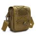 HUNDVP Tactical shoulder bag Molle shoulder bag military crossbody bag waterproof sling backpack multifunctional messengerbag crossbag belt pocket for sports outdoor hiking camping brown