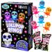 Halloween Day of the Dead Sugar Skull Lollipop Rings, Box of 18 7.61 Ounce (Pack of 1)