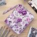 BTSKY Colored Pencil Case- 120 Slots Pencil Holder Pen Bag Large Capacity Pencil Organizer with Handle Strap Handy Colored Pencil Box with Printing Pattern (Purple Flower) - Buy Online on GoSupps.com