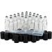 Vivaplex, 24, Clear, 10 ml Glass Roll-on Bottles with Stainless Steel Roller Balls. 3-3 ml Droppers included