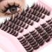 Individual Lash Extension Cluster Lashes Fluffy Mink Manga Wet Look Eyelash Extension Kit Japanese Anime Cosplay False Eyelashes 8-16MM (98 Clusters)
