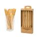 pandoo Set de 5: couteaux en bambou 100% naturels - couverts r utilisables et respectueux de l'environnement - De haute qualit l ger et stable - 100% biod gradable