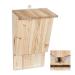 Relaxdays Slanted Bat Box Nesting Habitats Untreated Solid Wood Garden Animal Shelter HxWxD: 34x22.5x13 cm Natural 10028878