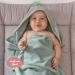 Ehrenkind Hooded Towel | Soft Organic Cotton Baby Bath Towel (100x100 cm) | Light Gray | Perfect Newborn Gift & Initial Equipment for Children - Buy Online on GoSupps.com