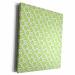 3dRose Museum Grade Canvas Wrap - Two Kisses Collided Lip Smacking Lime Colored Lips Pattern Pattern - Lipstick Kisses