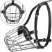 Bronzedog Pitbull Muzzle | Adjustable Wire Basket Mask with Leather Straps for Large Dogs - Graphite Metal - Buy Online on GoSupps.com