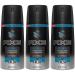 Axe Deodorant Body Spray - Ice Chill - Frozen Lemon & Eucalyptus - Net Wt. 4 OZ (113 g) Per Can - Pack of 3 Cans