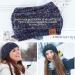 Women's Winter Knitted Headband - Chunky Crochet Braided Ear Warmer | Blue Fleece Lined Turban Headband for Sports, Yoga | Elastic Wide Hairband for Women UK - Buy Online on GoSupps.com