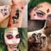 GOROMON The Joker Temporary Tattoos - Halloween Makeup Kit for Adults - 6 Sheets - Buy Online on GoSupps.com
