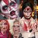 Billzar 138+ PCS Scary Halloween Fake Scars Tattoos For Men Adults Women Kids Zombie Makeup Kit 18 Sheets Face Fake Stitches Temporary Tattoos Chucky Scar Scab Scratches Boys Girls Tatoos Wound Sticker