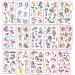 Metker Unicorn Mermaid Temporary Tattoos - 260 PCS Kids Waterproof Children's Face Tattoo Stickers Party Bag Fillers - Buy Online on GoSupps.com