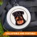 Rottweiler Portable Drinking Bowl with Carabiner - Foldable On-the-Go Pet Food Bowl for Dogs - Buy Online on GoSupps.com