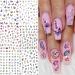 Watercolor Floral and Abstract Nail Stickers - 6 Sheets of Self-adhesive Nail Decals for Women - Flower, Butterfly, and Lady Face Designs - Buy Online on GoSupps.com