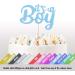 Cakeshop It's a Boy Glitter Cake Topper Baby Cake Topper Decoration Baby Boy - Double Sided 400gsm Glitter Card Choice 14 of Colours and Loads of Styles (Baby Blue) - Buy Online on GoSupps.com