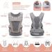 Acrabros 4-in-1 Ergonomic Baby Carrier for Newborn to Toddler | All Positions, Seasons | Lumbar Support, Air Flow | 8-32 lbs | Grey - Buy Online on GoSupps.com