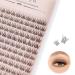 Wispy Cluster Lashes 144 Pcs 11mm Natural Individual Eyelashes Wispy C D Curl DIY Cluster Eyelash Extensions Super Thin Band Eyelashes (QF-11mm)
