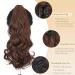 Gairyan 45cm Dark Auburn Ponytail Extensions - Claw Clip-In Braid & Curly Synthetic Hair for Women - Buy Online on GoSupps.com