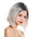 WIG ME UP GFW3131 - Ombre Black Grey Straight Short Wig for Women | Stylish Ladies Wig for Every Occasion - Buy Online on GoSupps.com