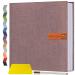 Popotop Large Photo Album Self Adhesive 4x6 5x7 8x10 Scrapbook Album DIY 60 Pages Picture Book,Gifts for Mom,Family Baby and Wedding,with Metal Pen and Plastic Board 11.5"x10.6"60pages Brown