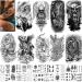 Quichic 200+ Pcs Temporary Tattoo Skull Angel Large Half Sleeve Tattoos - Men Women Arm Fake Tattoos for Sleeves - God Body Tattoos Prison - Buy Online on GoSupps.com