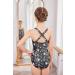 Arshiner Girls Gymnastic Ballet Leotard with Crisscross Straps and Hollow Back - Black/Star Print - Size 6-7 Years - Buy Online on GoSupps.com