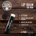 Viking Revolution Men's All Natural Lip Balm - Moisturizing Lip Care for Dry Lips (4 Pack) - Buy Online on GoSupps.com