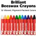 Faber-Castell Beeswax Crayons - 12 Vibrant Colors in Durable Storage Case (12 Count) - Buy Online on GoSupps.com