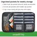 Smooth Trip Slim Folding Pill Organizer - 8 Food Grade Zip-close Pouches for Travel & Home Medication Storage - Buy Online on GoSupps.com