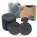 Lunelle Charcoal Bamboo Reusable Makeup Remover Pads 12 Pack - Reusable Face Pads with Laundry Bag + Charcoal Konjac Sponge Bamboo Makeup Remover Pads - Sustainable Reusable Cotton Pads Face Gift Set