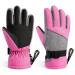 Walsking Kids Winter Snow&Ski Gloves-3M Thinsulate Waterproof Cold Weather Youth Gloves for Skiing,Snowboarding-Fits Boys and Girls Small(Fits: 69years old) Pink