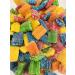 Fizzy Sour Candy Brick Sweets - 1KG Bag - Assorted Fruit Flavour Jelly Sweets - Brick Sweets