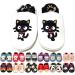 MiniFeet Premium Soft Leather Baby Shoes - BUY 4 PAIRS & GET 1 OF THEM FOR FREE ! - Toddler Shoes - 0-6 Months to 4-5 Years 6-12 Months Black Cat