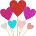 35 pcs Glitter Red Heart Cake Toppers Picks for Sweet Love Theme Wedding Engagement Valentine's Day Bridal Shower Mother's Day Party Cake Decors(Multi Color) - Buy Online on GoSupps.com