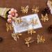 Gold Metal 3D Butterfly Hair Clips Set - 12 Pieces | Cute Hair Barrettes Pins for Women and Girls - Buy Online on GoSupps.com