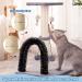 Cat Scratching Post with Sisal Rope, Arch Self Groomer, and Plush Cover - Ideal for Indoor Cats and Kittens - Buy Online on GoSupps.com