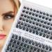 Eyelashes Clusters Qeelasee DIY d Curl 144pcs Lash Culsters Natural 0.07 50D 8-18mm Wispy Volume Lashes (50D-0.07D 8-18MIX) HXJ02-MIX8-18 50D