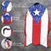 King Midas Empire Puerto Rico Flag Barber Cape - Waterproof Boricua Hair Cutting Cape with Snap Button Neck Band - Buy Online on GoSupps.com