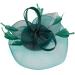 Ladies Dark Green Feather Fascinator Clip/Headband Weddings Races Royal Ascot Hair Piece - Buy Online on GoSupps.com