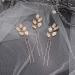BERYUAN Women Vintage Gold Leaf Hair Pin Set Hair Clip Bridal Hair Accessory Gift for Her Party Headpiece for Bride Bridesmaid Girls (5 leafs gold)