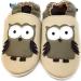 MiniFeet Premium Soft Leather Baby Shoes - Buy 4 Pairs, Get 1 Free! Toddler Shoes - Beige Owl Design - 0-6 Months to 4-5 Years - Buy Online on GoSupps.com
