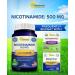 Nicotinamide with CoQ10 (120 Capsules) - Vitamin B3 500mg (Niacinamide Flush Free) - Coenzyme Q10 Powder - VIT B-3 & Coq 10 Supplement Pills to Support Energy NAD & Skin Cell Health - Buy Online on GoSupps.com