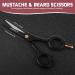 B-FOKUS Professional 4.5 Mustache Scissors - German Stainless Steel Beard & Mustache Grooming Kit for Men with Leather Case and Comb Set - Buy Online on GoSupps.com