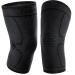Cambivo 2 x Kniebandage women men bandage knee for running hiking jogging sport volleyball knee protectors Helpful recovery in meniscus tear ACL and arthritis L black/black