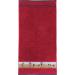 Erwin M ller Children's towel Frottier red size 50x100 cm - with horse motif on border soft skin -friendly 100% cotton towel |50x100 cm red